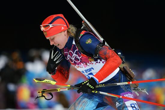2014 Winter Olympics. Biathlon. Women. Sprint race