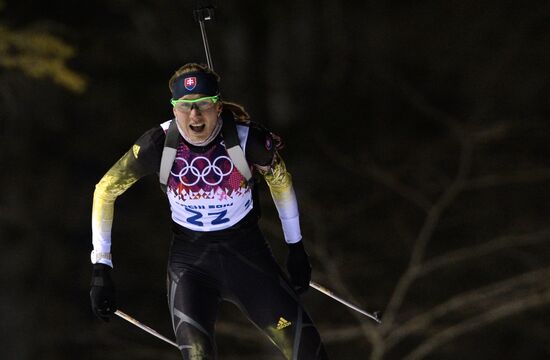 2014 Winter Olympics. Biathlon. Women. Sprint race