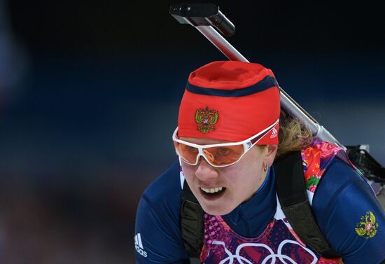 2014 Winter Olympics. Biathlon. Women. Sprint race