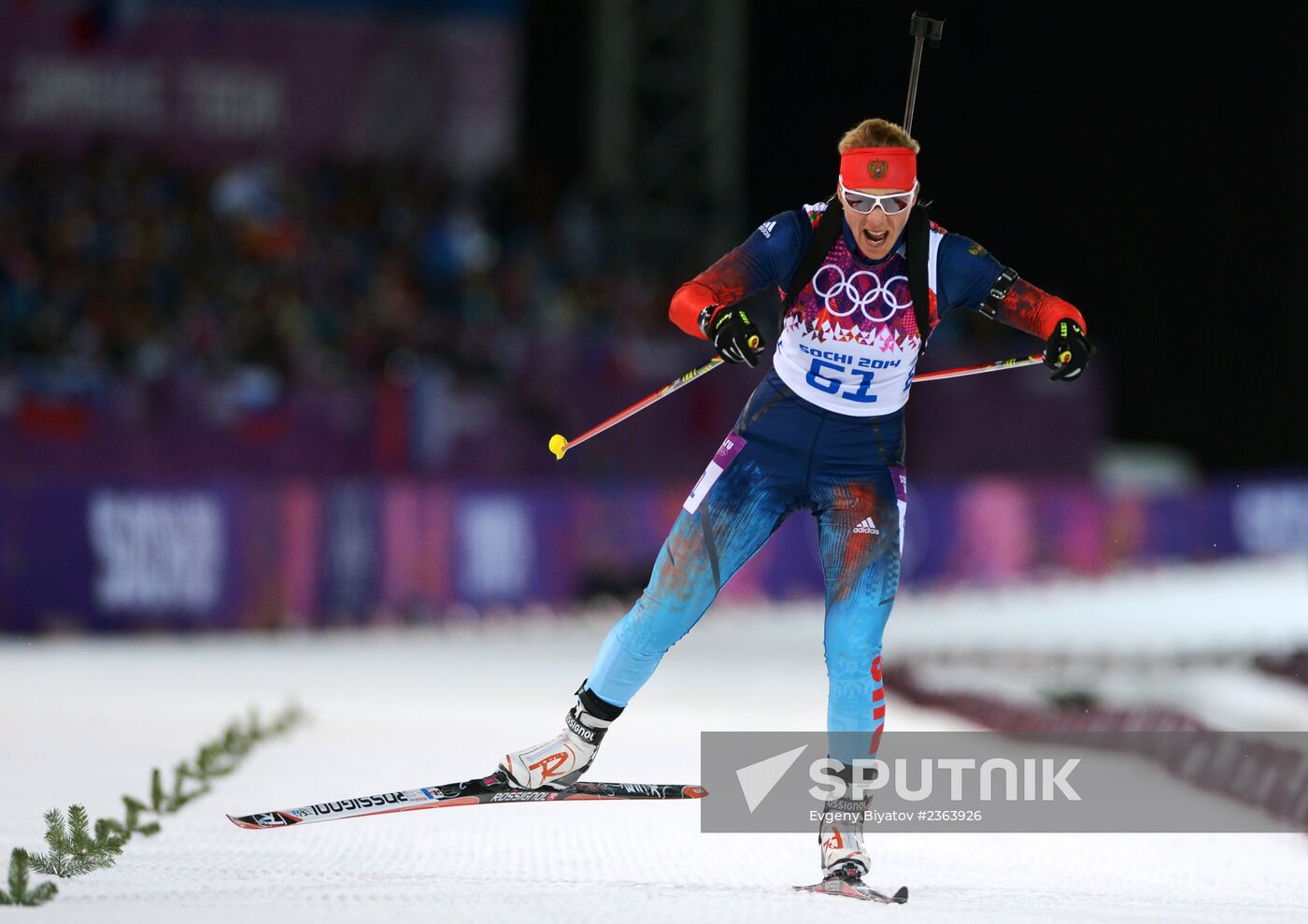 2014 Winter Olympics. Biathlon. Women. Sprint race