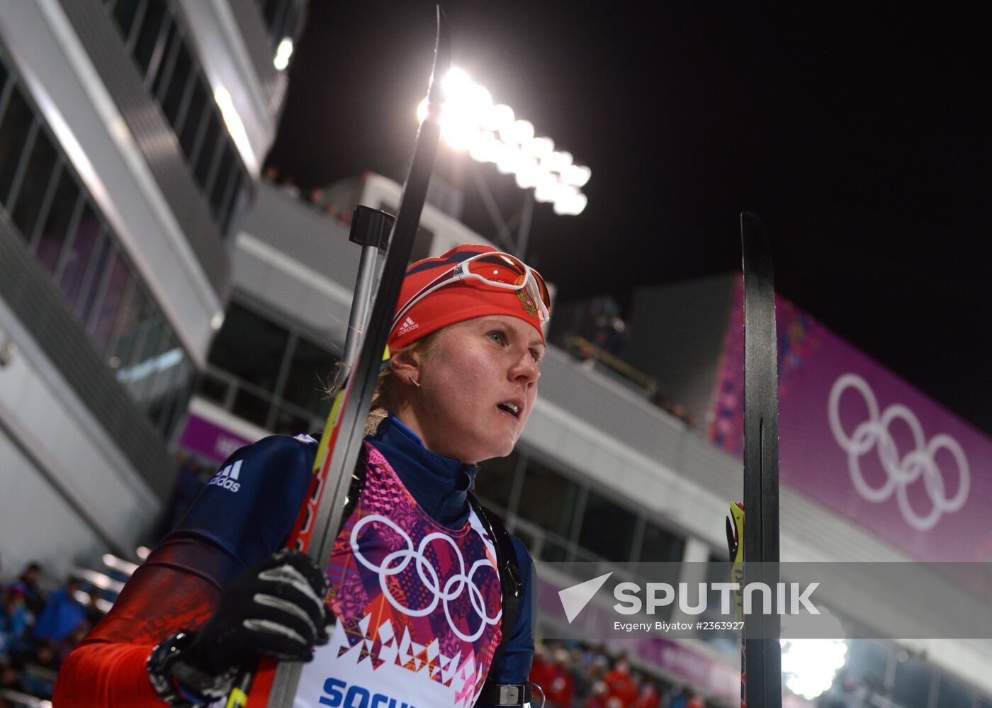 2014 Winter Olympics. Biathlon. Women. Sprint race