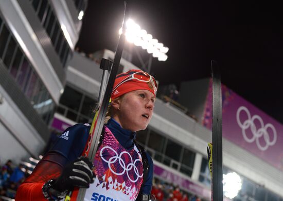 2014 Winter Olympics. Biathlon. Women. Sprint race