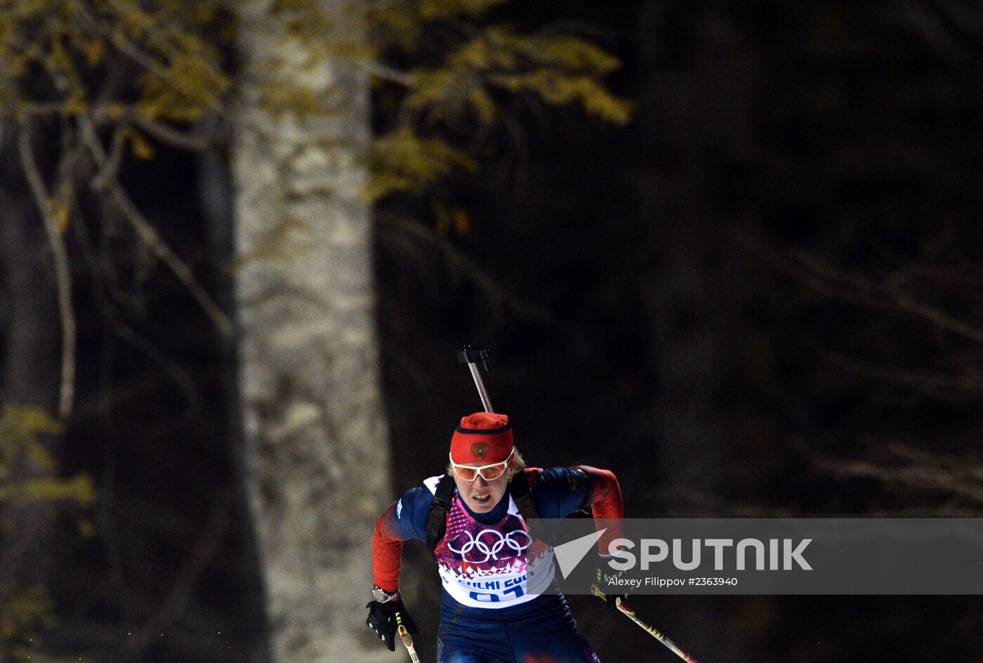 2014 Winter Olympics. Biathlon. Women. Sprint race