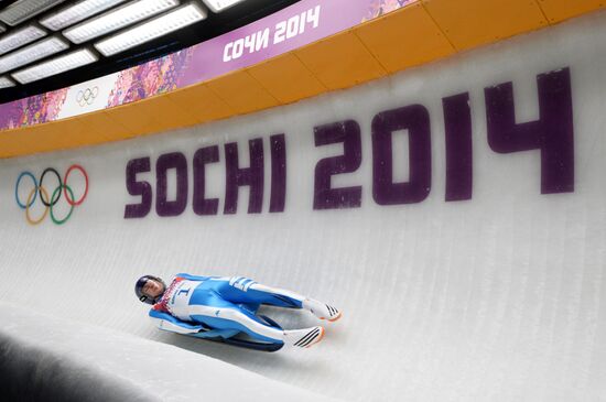 2014 Winter Olympics. Luge. Men. Day Two