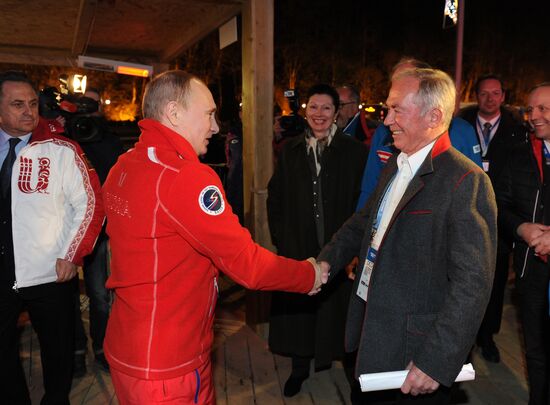 Vladimir Putin visits Austria Tirol House in Sochi