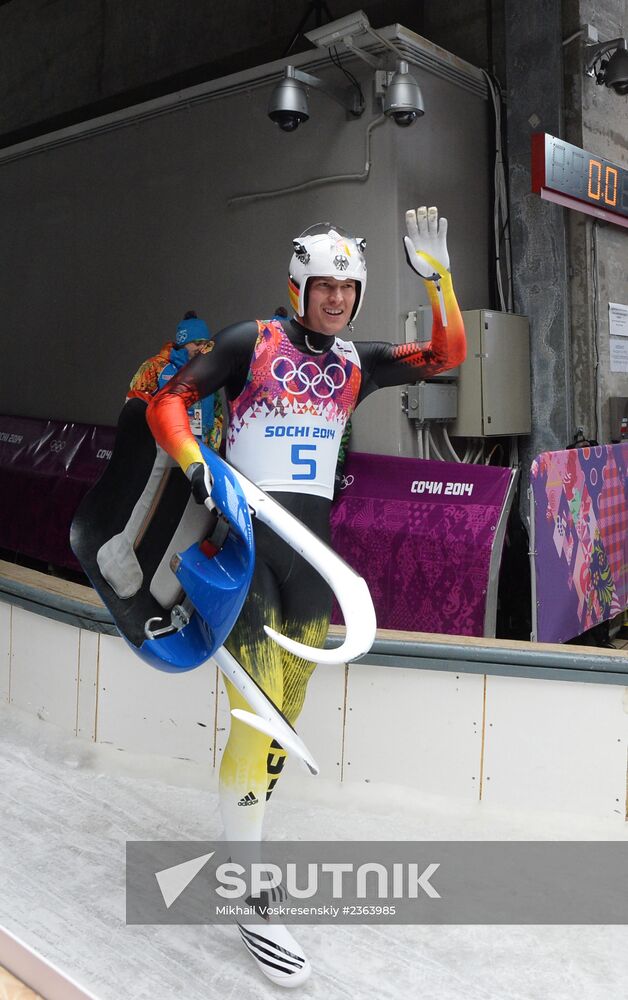2014 Winter Olympics. Luge. Men. Day Two