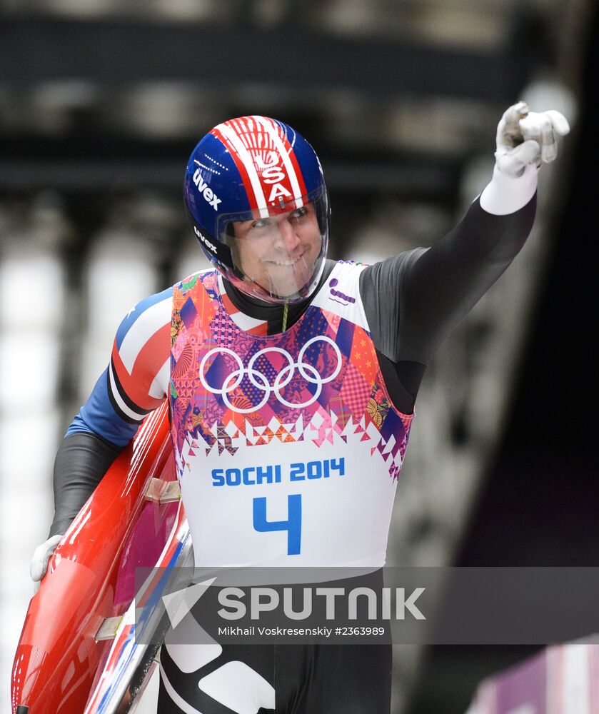 2014 Winter Olympics. Luge. Men. Day Two
