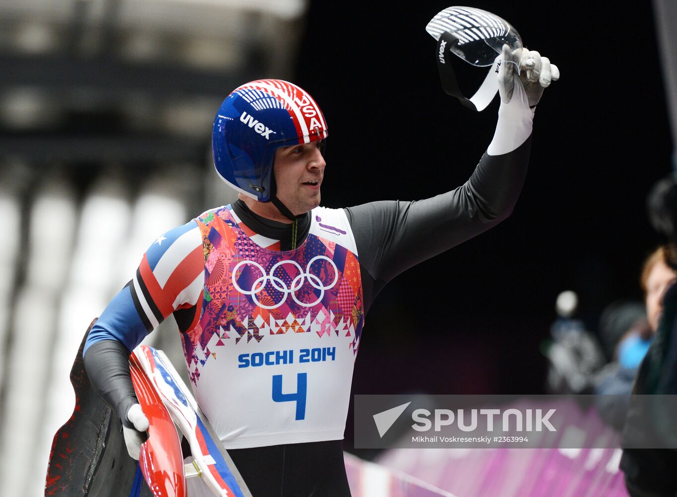 2014 Winter Olympics. Luge. Men. Day Two
