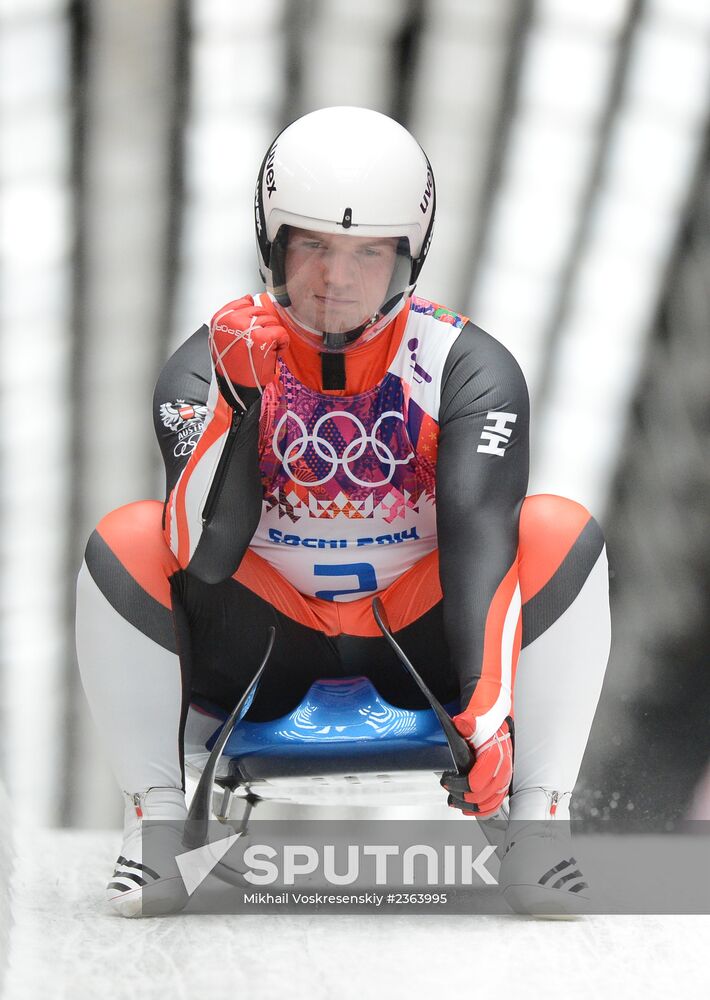 2014 Winter Olympics. Luge. Men. Day Two