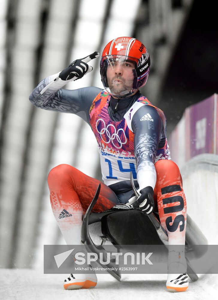 2014 Winter Olympics. Luge. Men. Day Two