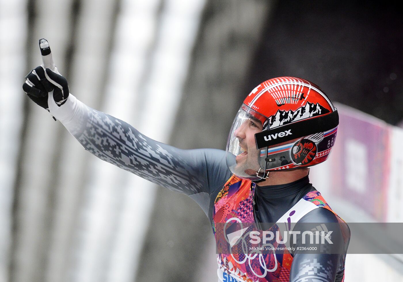 2014 Winter Olympics. Luge. Men. Day Two