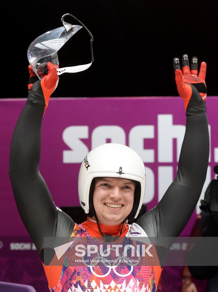 2014 Winter Olympics. Luge. Men. Day Two