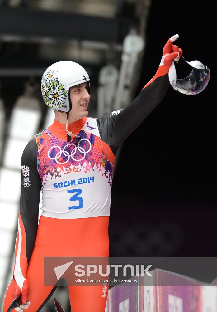 2014 Winter Olympics. Luge. Men. Day Two