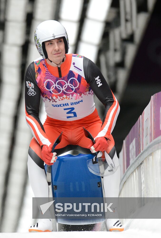 2014 Winter Olympics. Luge. Men. Day Two