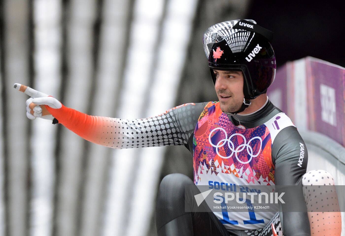 2014 Winter Olympics. Luge. Men. Day Two