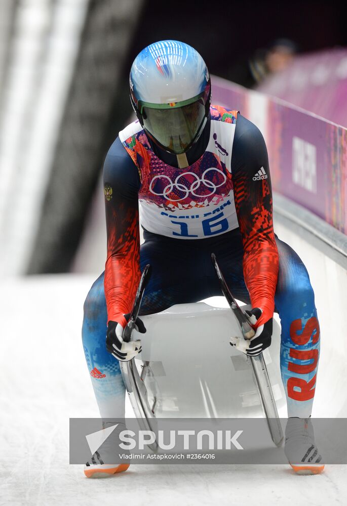 2014 Winter Olympics. Luge. Men. Day Two