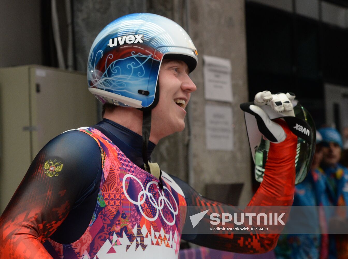 2014 Winter Olympics. Luge. Men. Day Two