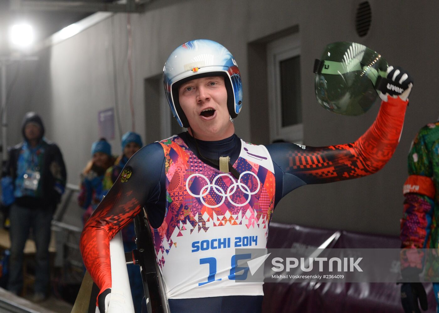 2014 Winter Olympics. Luge. Men. Day Two