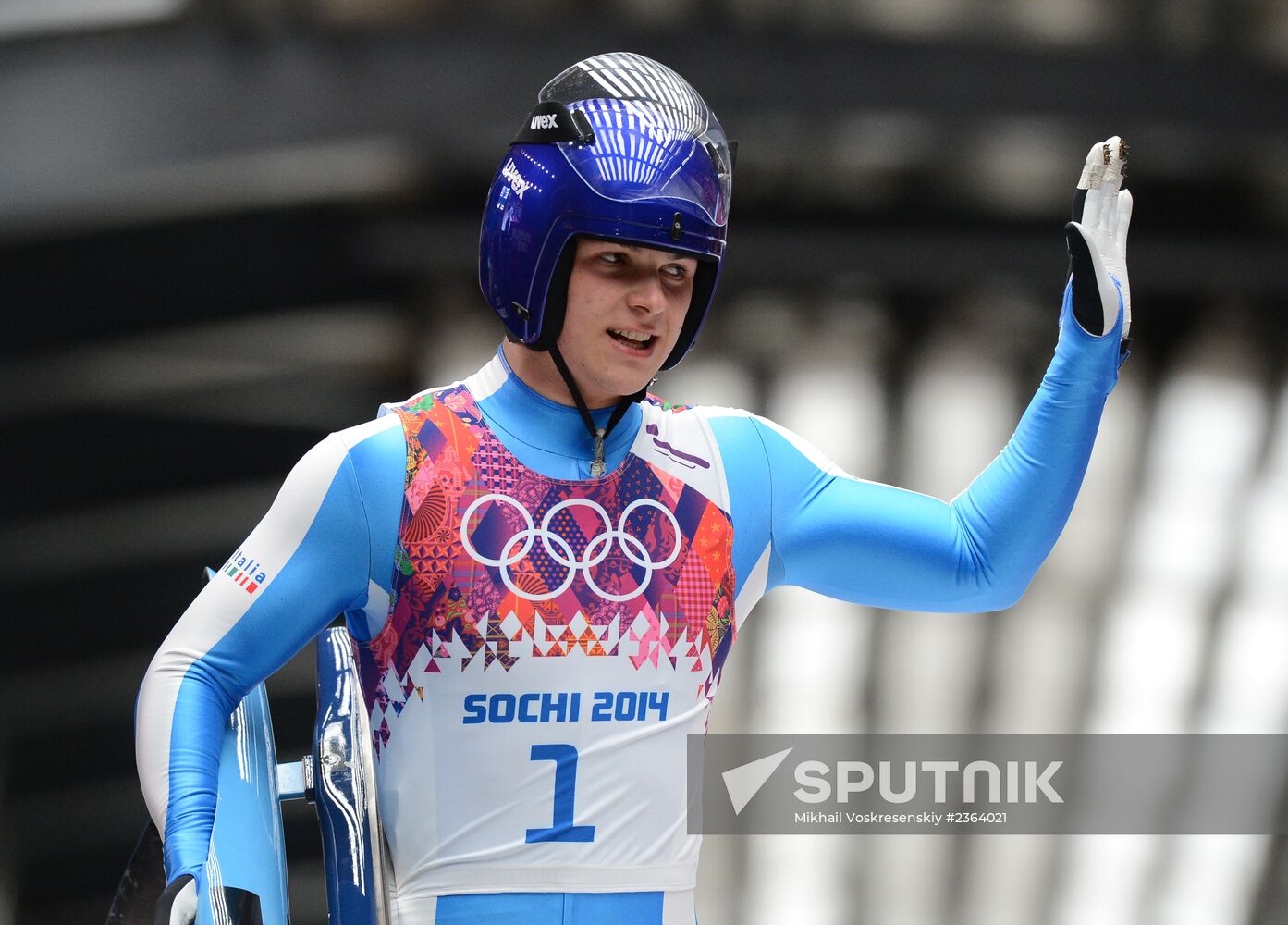 2014 Winter Olympics. Luge. Men. Day Two