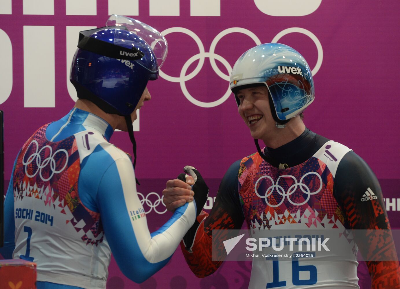2014 Winter Olympics. Luge. Men. Day Two