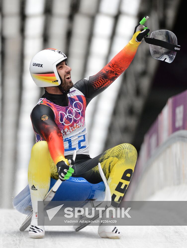 2014 Winter Olympics. Luge. Men. Day Two