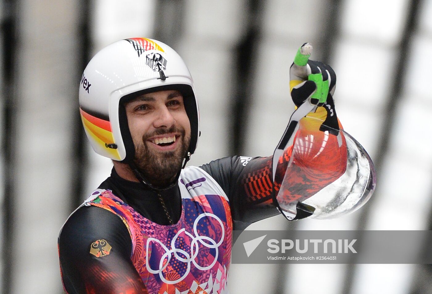 2014 Winter Olympics. Luge. Men. Day Two