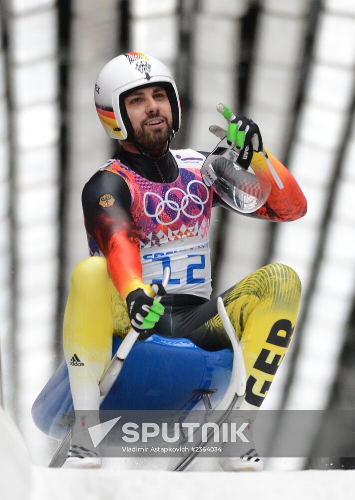 2014 Winter Olympics. Luge. Men. Day Two