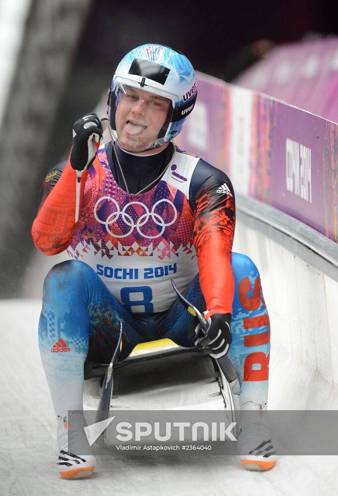 2014 Winter Olympics. Luge. Men. Day Two