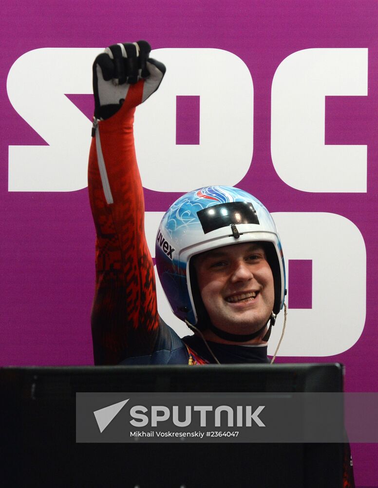 2014 Winter Olympics. Luge. Men. Day Two