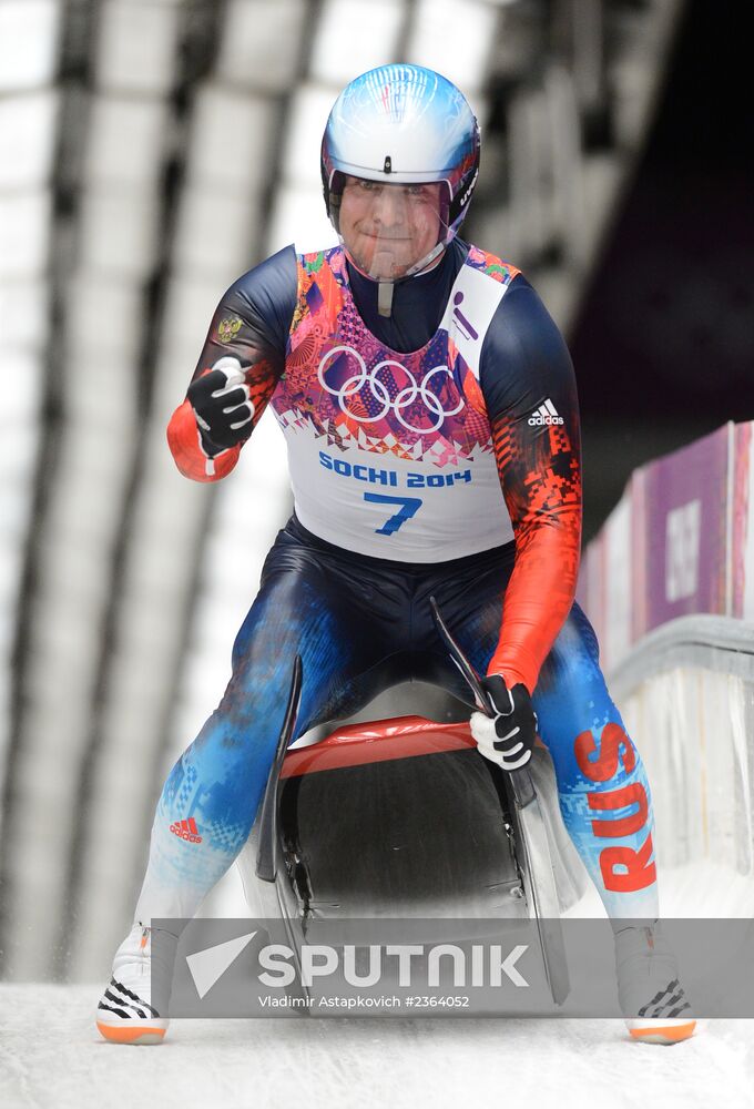 2014 Winter Olympics. Luge. Men. Day Two