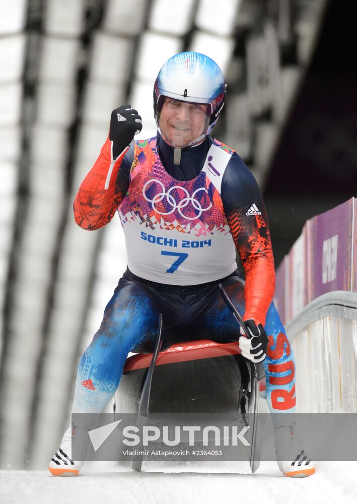 2014 Winter Olympics. Luge. Men. Day Two