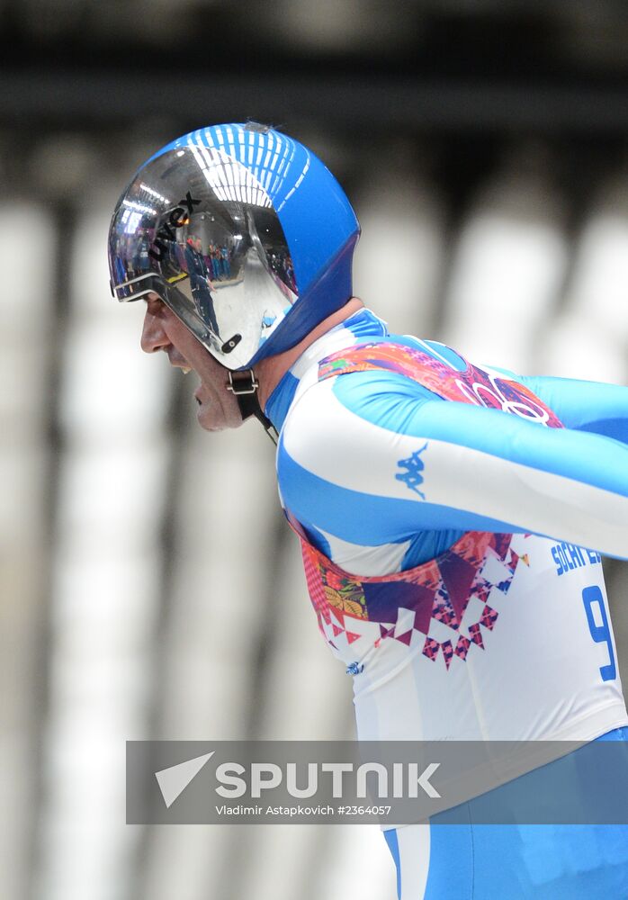 2014 Winter Olympics. Luge. Men. Day Two