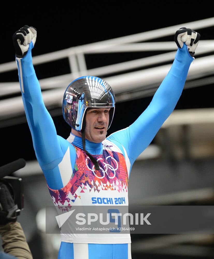 2014 Winter Olympics. Luge. Men. Day Two