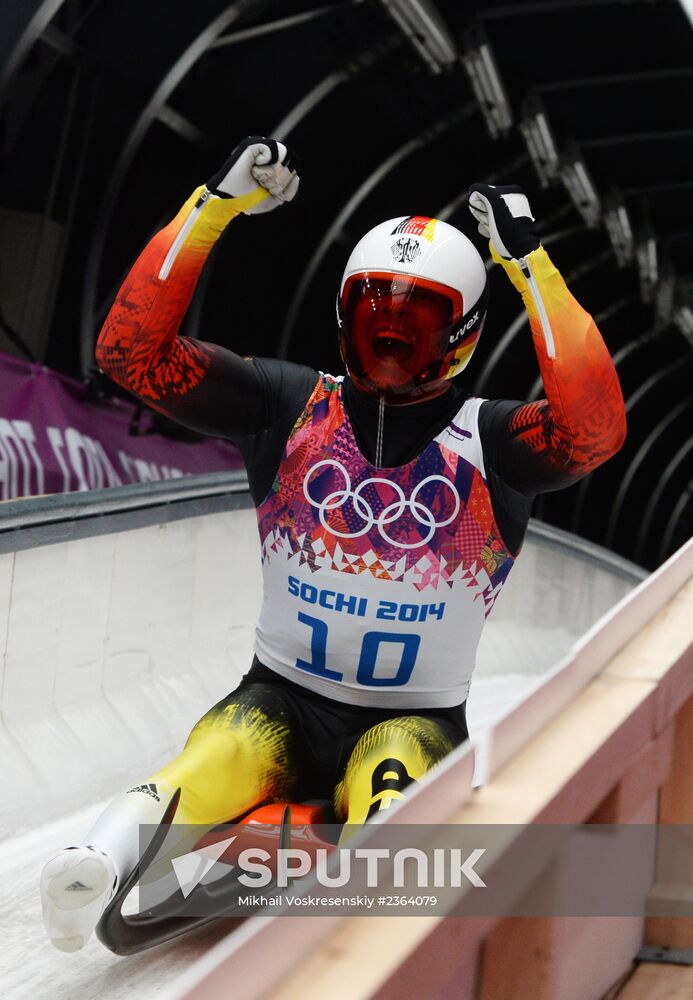 2014 Winter Olympics. Luge. Men. Day Two