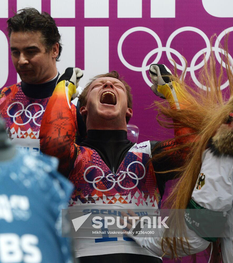 2014 Winter Olympics. Luge. Men. Day Two