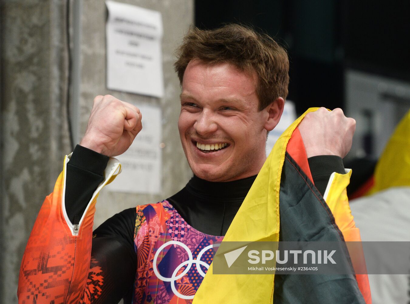 2014 Winter Olympics. Luge. Men. Day Two