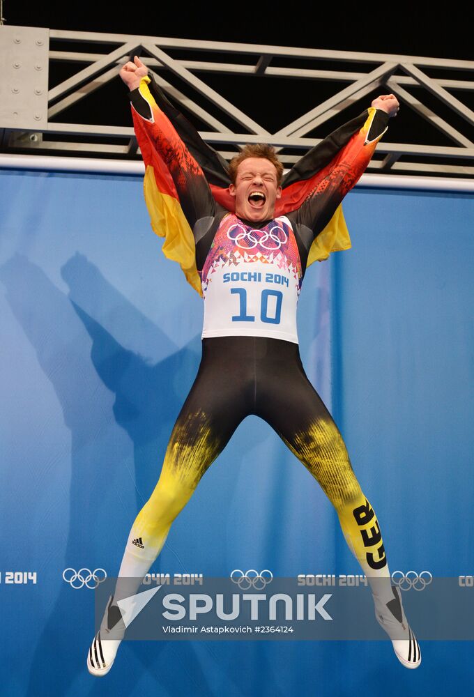 2014 Winter Olympics. Luge. Men. Day Two