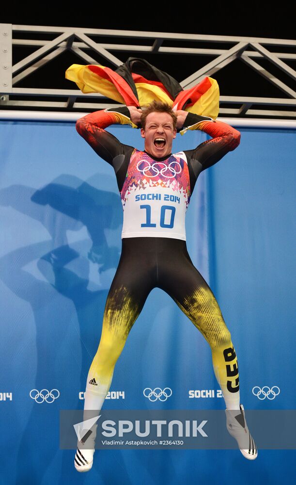 2014 Winter Olympics. Luge. Men. Day Two