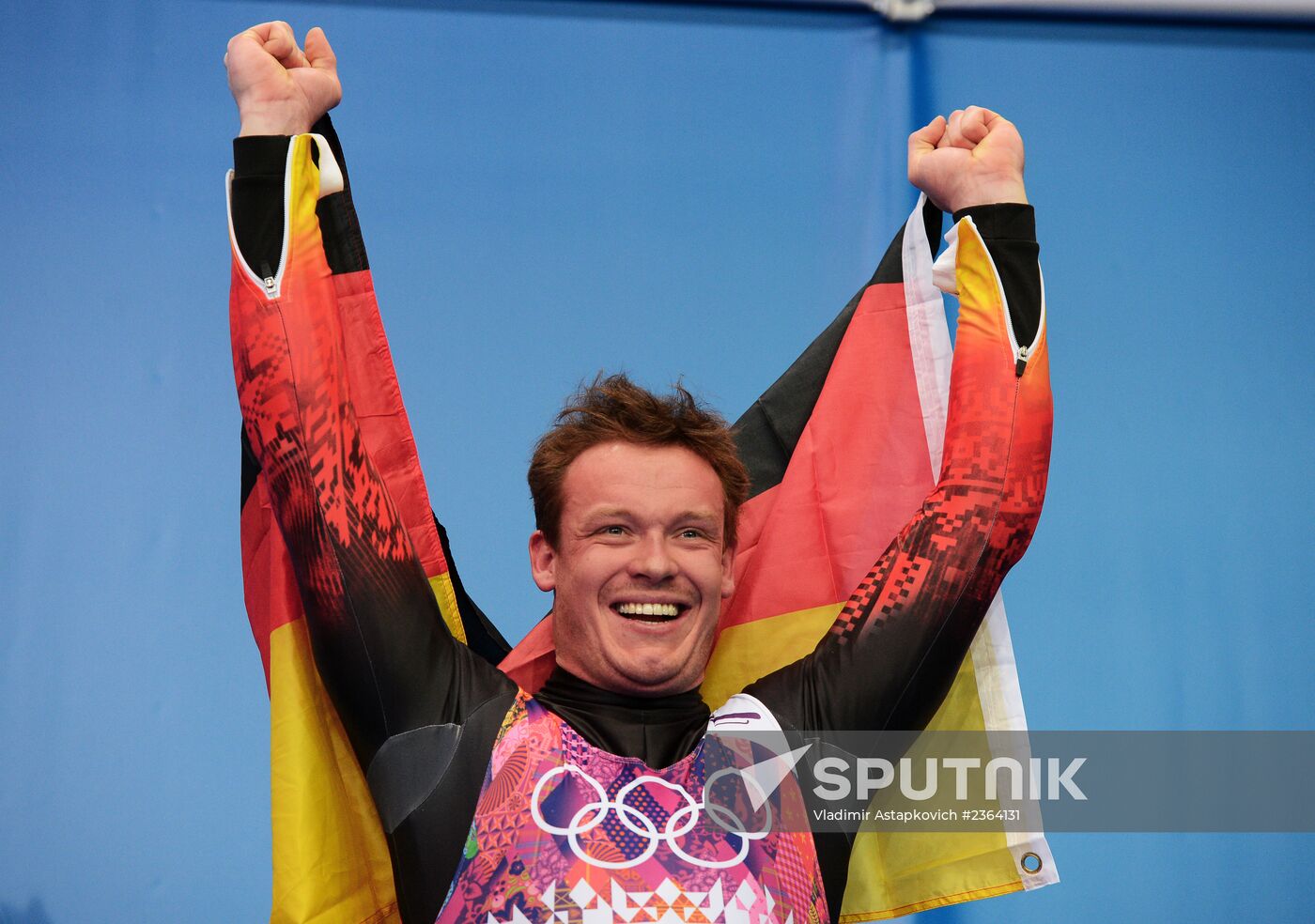 2014 Winter Olympics. Luge. Men. Day Two