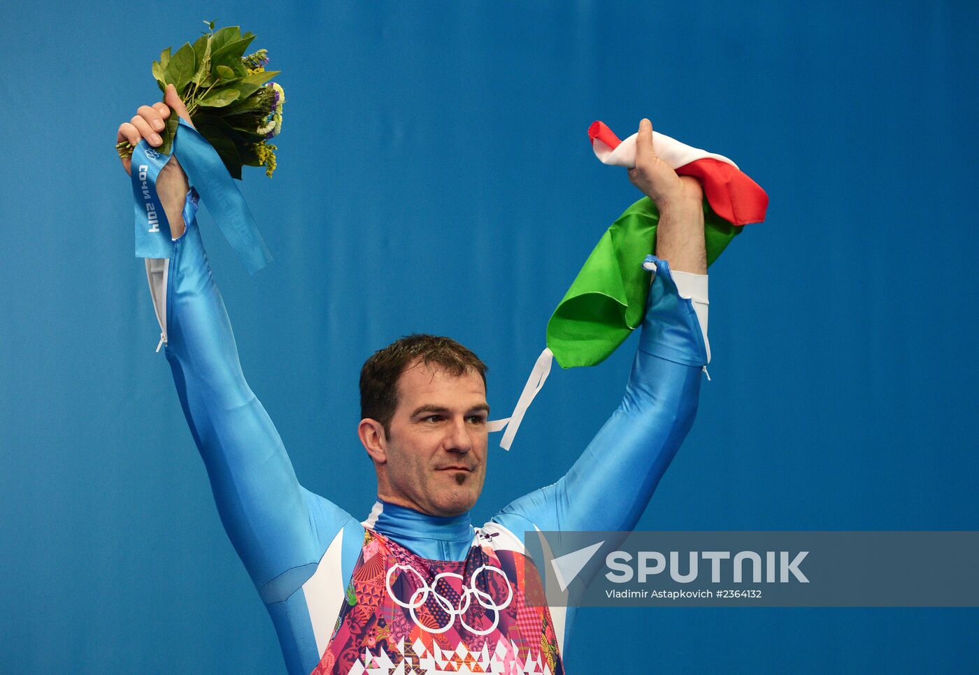 2014 Winter Olympics. Luge. Men. Day Two