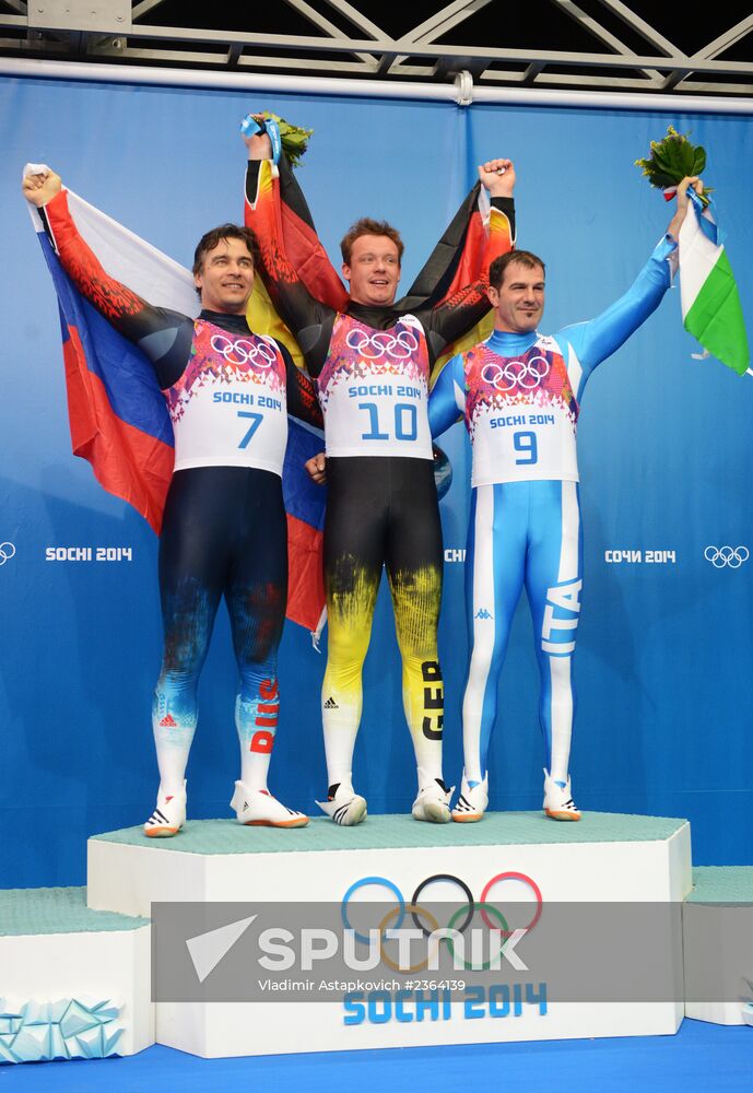 2014 Winter Olympics. Luge. Men. Day Two
