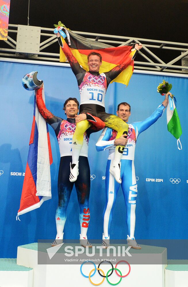 2014 Winter Olympics. Luge. Men. Day Two