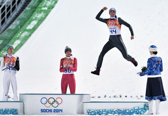 2014 Winter Olympics. Ski jumping. Men. Normal hill. Finals