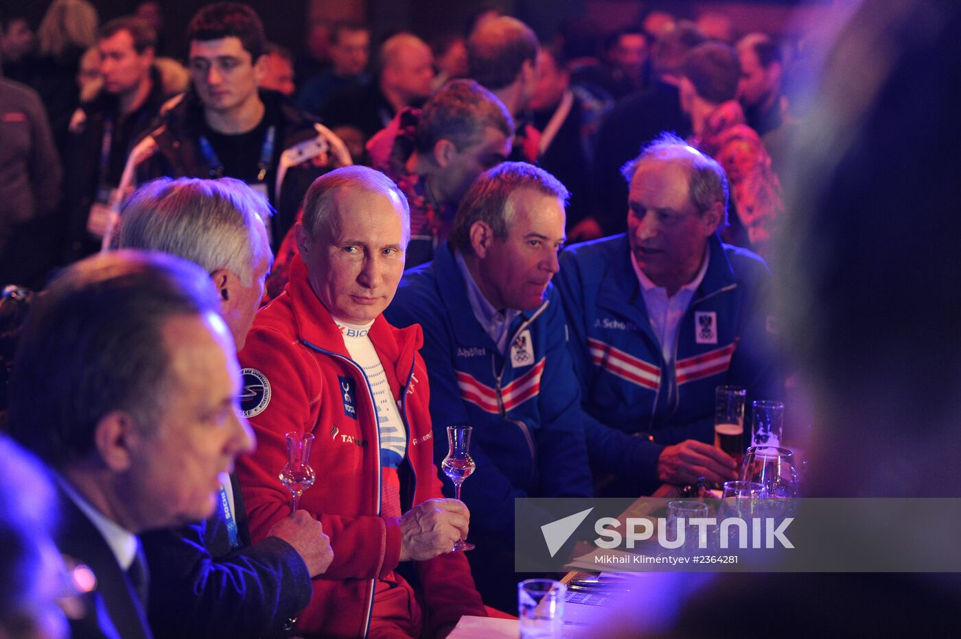 Vladimir Putin visits Austria's Tirol House in Sochi