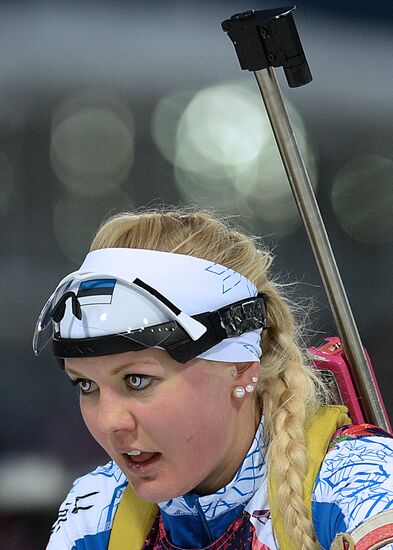 2014 Winter Olympics. Biathlon. Women. Sprint race