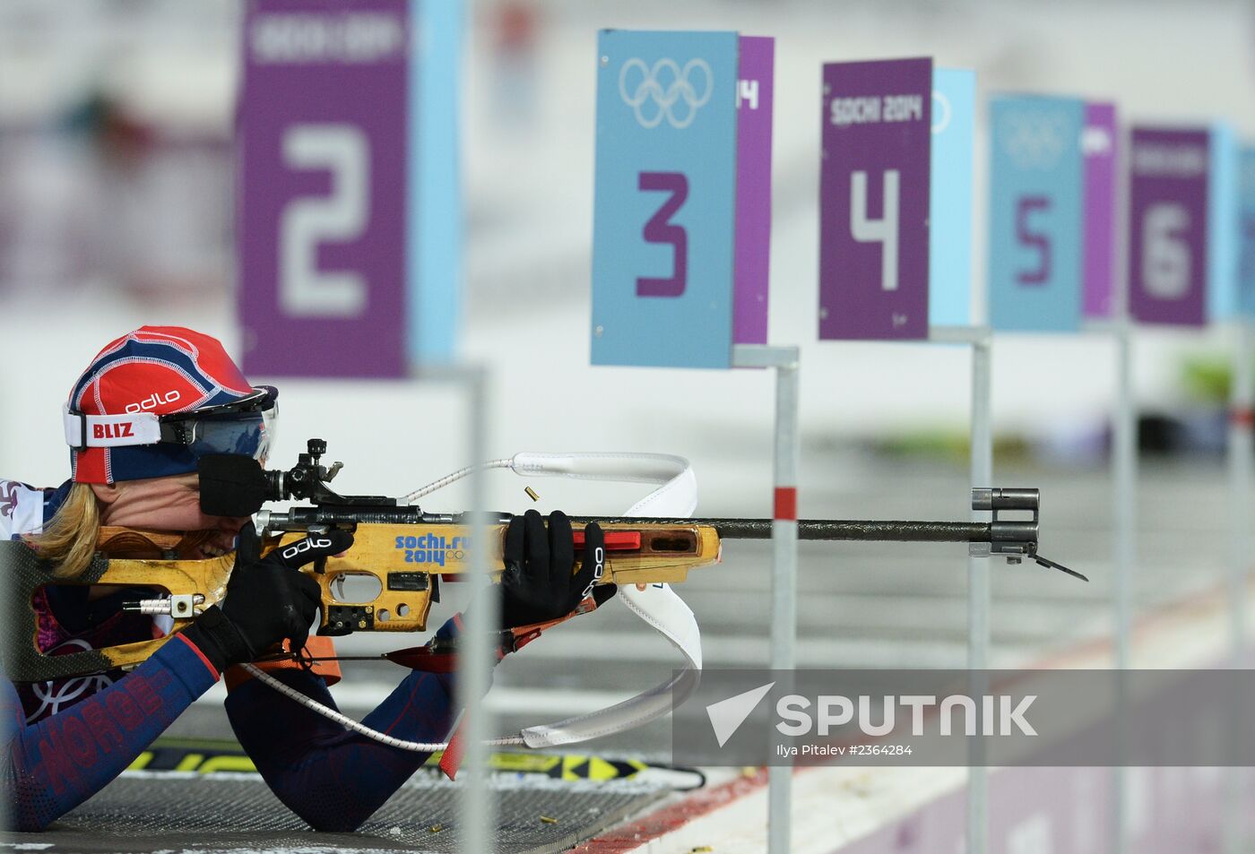 2014 Winter Olympics. Biathlon. Women. Sprint race