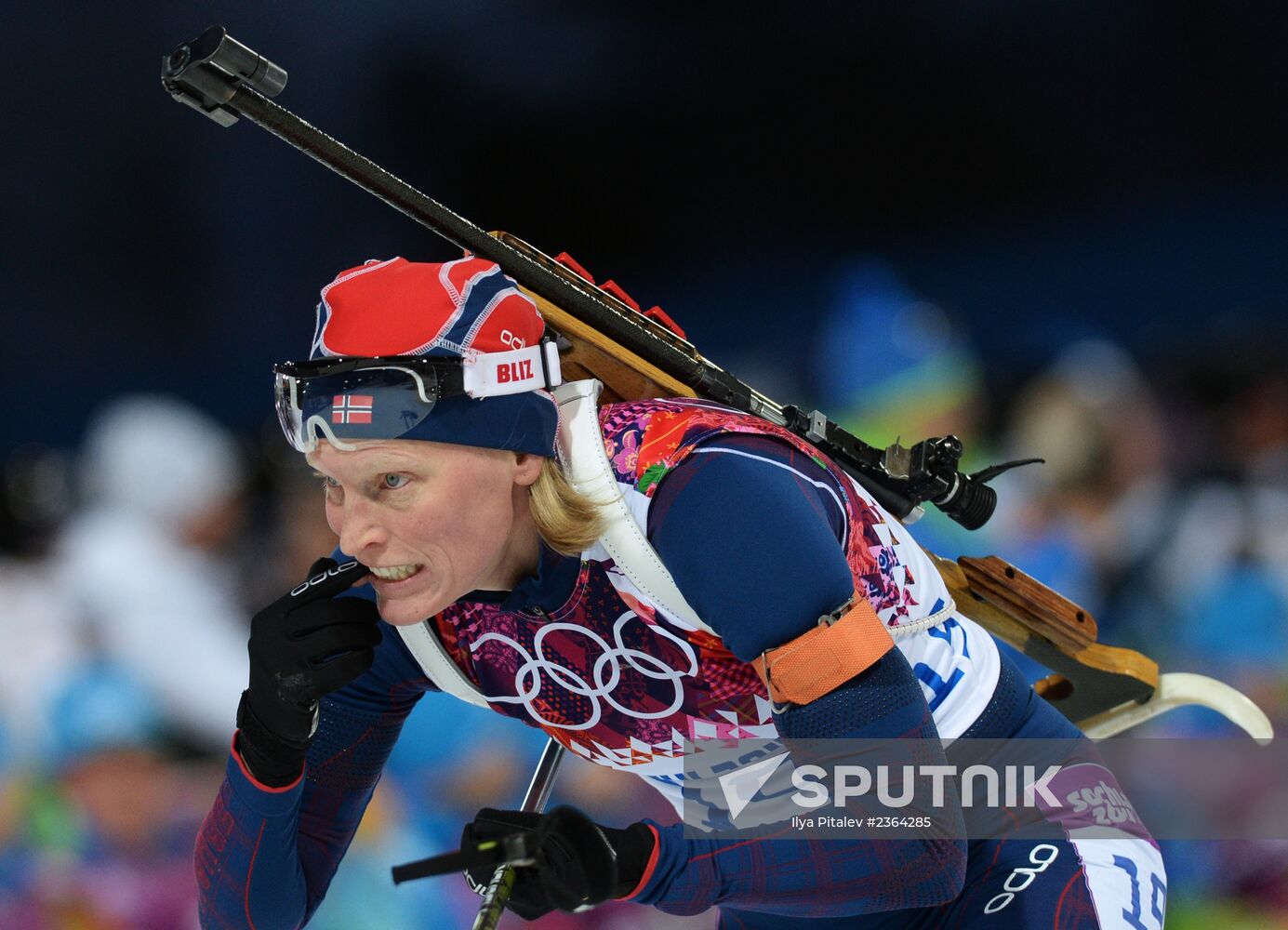 2014 Winter Olympics. Biathlon. Women. Sprint race