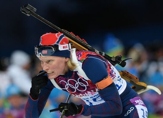 2014 Winter Olympics. Biathlon. Women. Sprint race