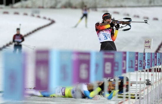 2014 Winter Olympics. Biathlon. Women. Sprint race