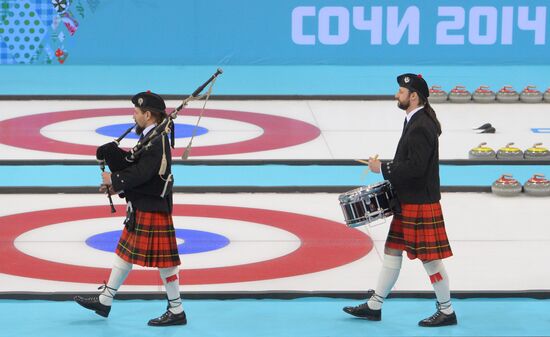 2014 Olympic Games. Curling. Men. First Day